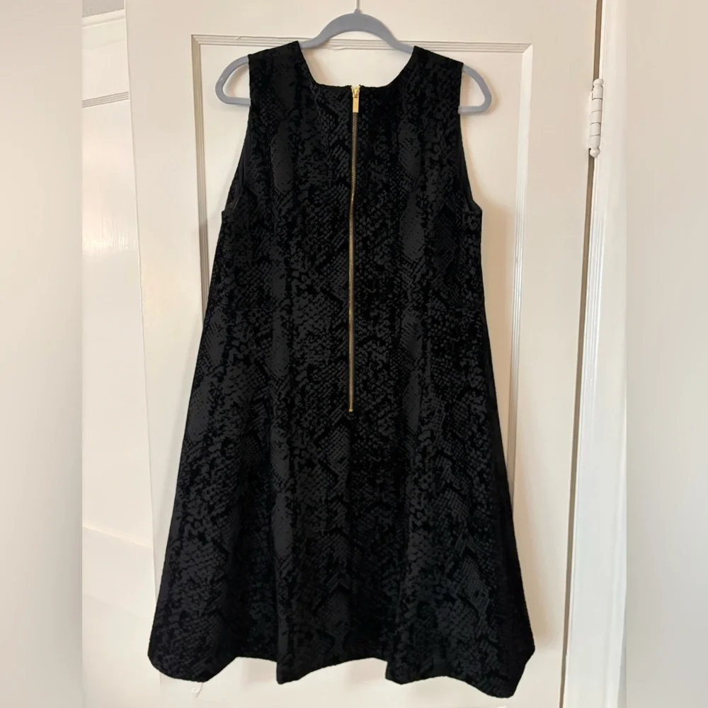 Calvin Klein Plus Size Sheath Dress | Black Textured Snakeskin Print | 18W - Picture 6 of 6